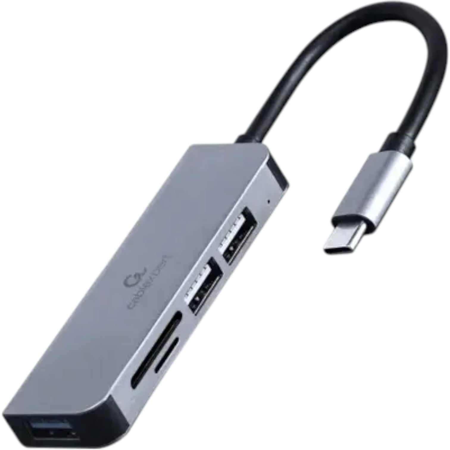 USB Type-C хаб Cablexpert UHB-CM-CRU3P1U2P2-01 метал срібний 2хUSB2.0   1хUSB3.0 NEW 00-00010376