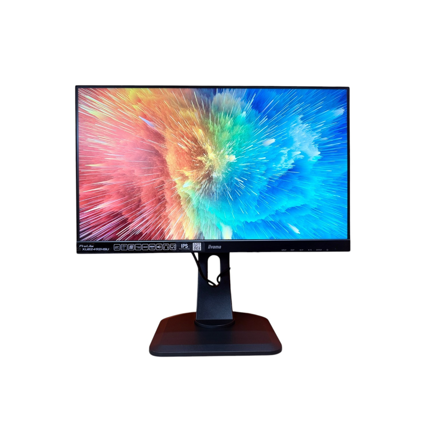 Монітор 23.8" 16:9 pl2492h iiyama 1920*1080 IPS LED Чорний vga displayport hdmi 2*usb 2.0 75Hz стереоколонки (2x2Вт) 00-00013210