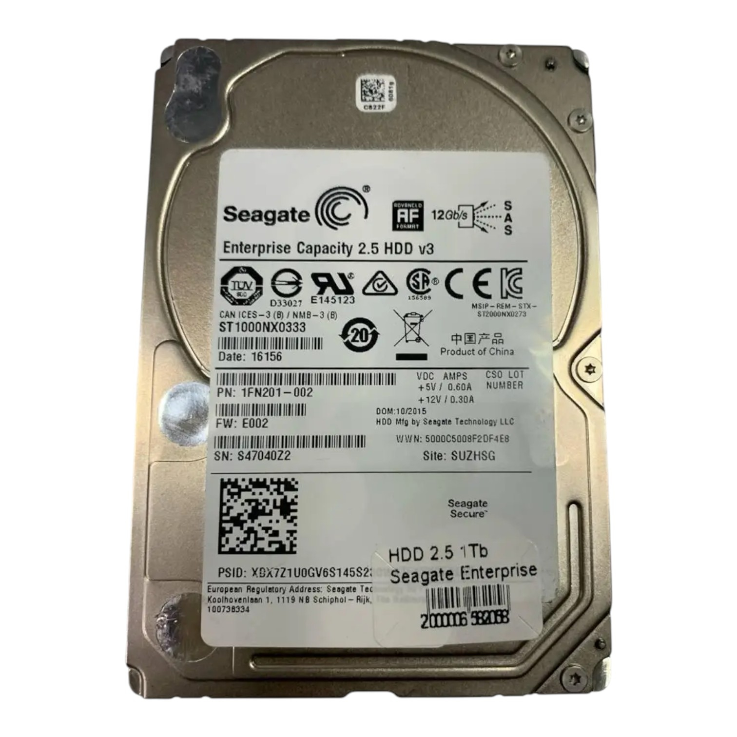 HDD 2.5 1Tb Seagate Enterprise ST1000NX0333 SAS 00-00016281