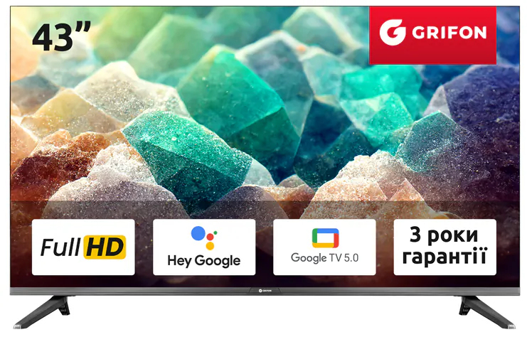 Телевізор 43" Grifon Diva DV43FSB2 (Full HD,SmartTV) NEW 00-00016899