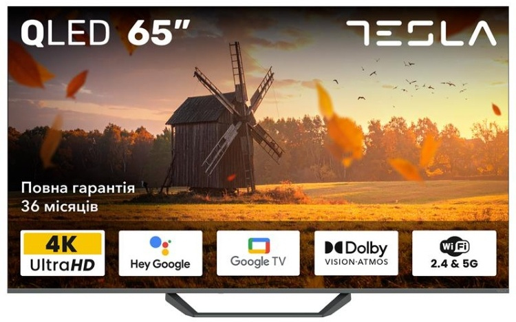Телевізор 65" Tesla Q65E655GUS (QLED,4K, SmartTV) NEW 00-00016937