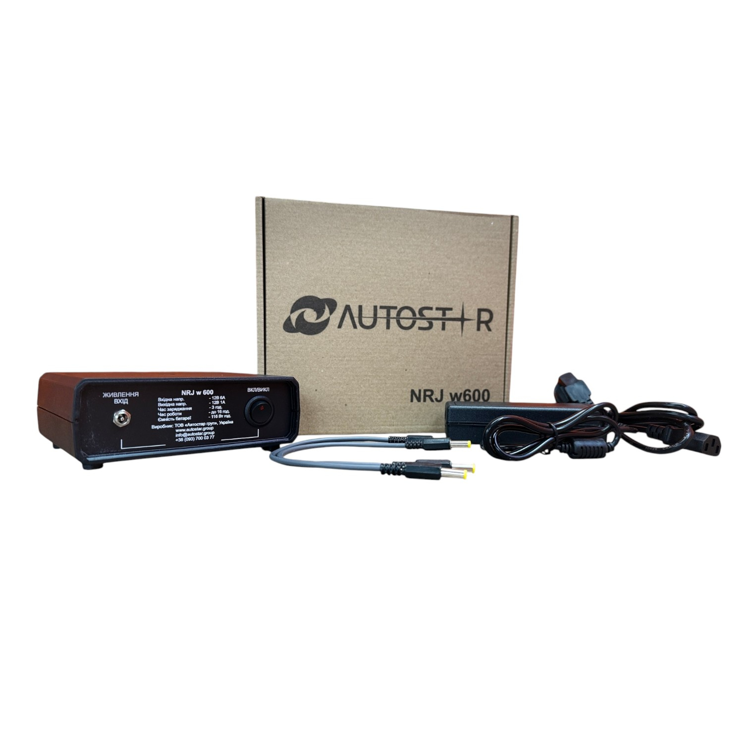 ДБЖ Autostar NRJ w600 для GPON модема та роутера 12V 1A 116 Вт*год   комплект зарядка 72Вт   кабель живлення NEW 00-00017607