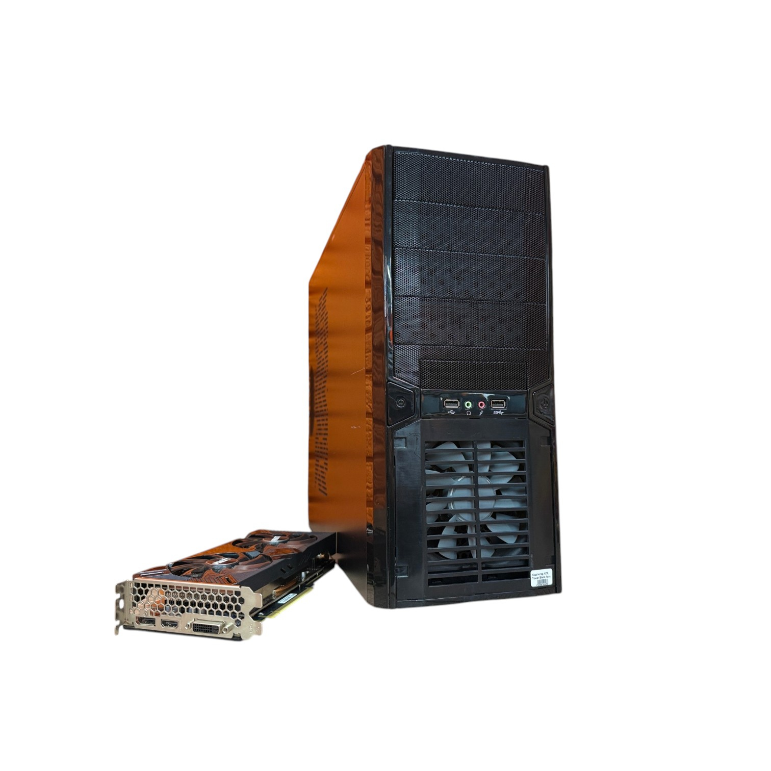Комп'ютер ATX Game Black Tower, Intel Core i7-4Gen, БЖ 320-400W, GF GTX 1660 Super 6GB GDDR6,  32GB DDR3 Dimm 00-00018172