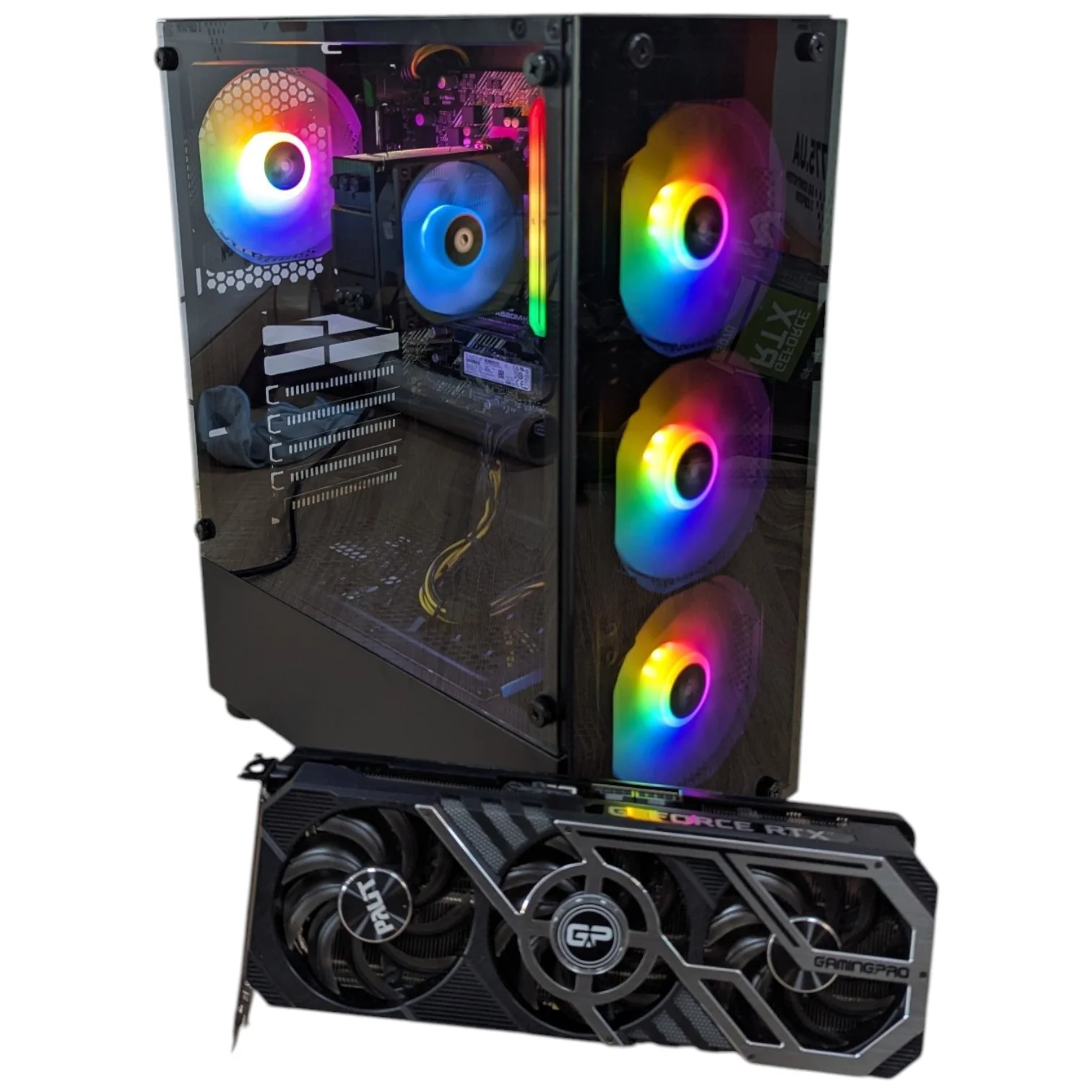 Комп'ютер 1stPlayer BK-4F1 Black Color Tower, Intel Core i5-12Gen, БЖ 850W, GF RTX 3070 8Gb GDDR6