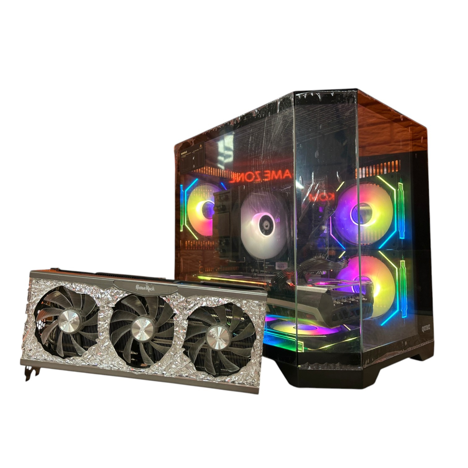 Комп'ютер QUBE CRYSTAL Color Tower, Intel Core i5-14Gen, БЖ 850W, GF RTX 3080 10GB GDDR6X 00-00018286