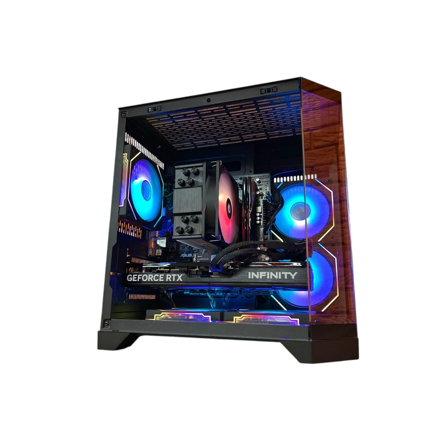 Комп'ютер QUBE CRYSTAL Color Tower, Intel Core i5-14Gen, БЖ 850W, GF RTX 5070 12Gb GDDR7 NEW