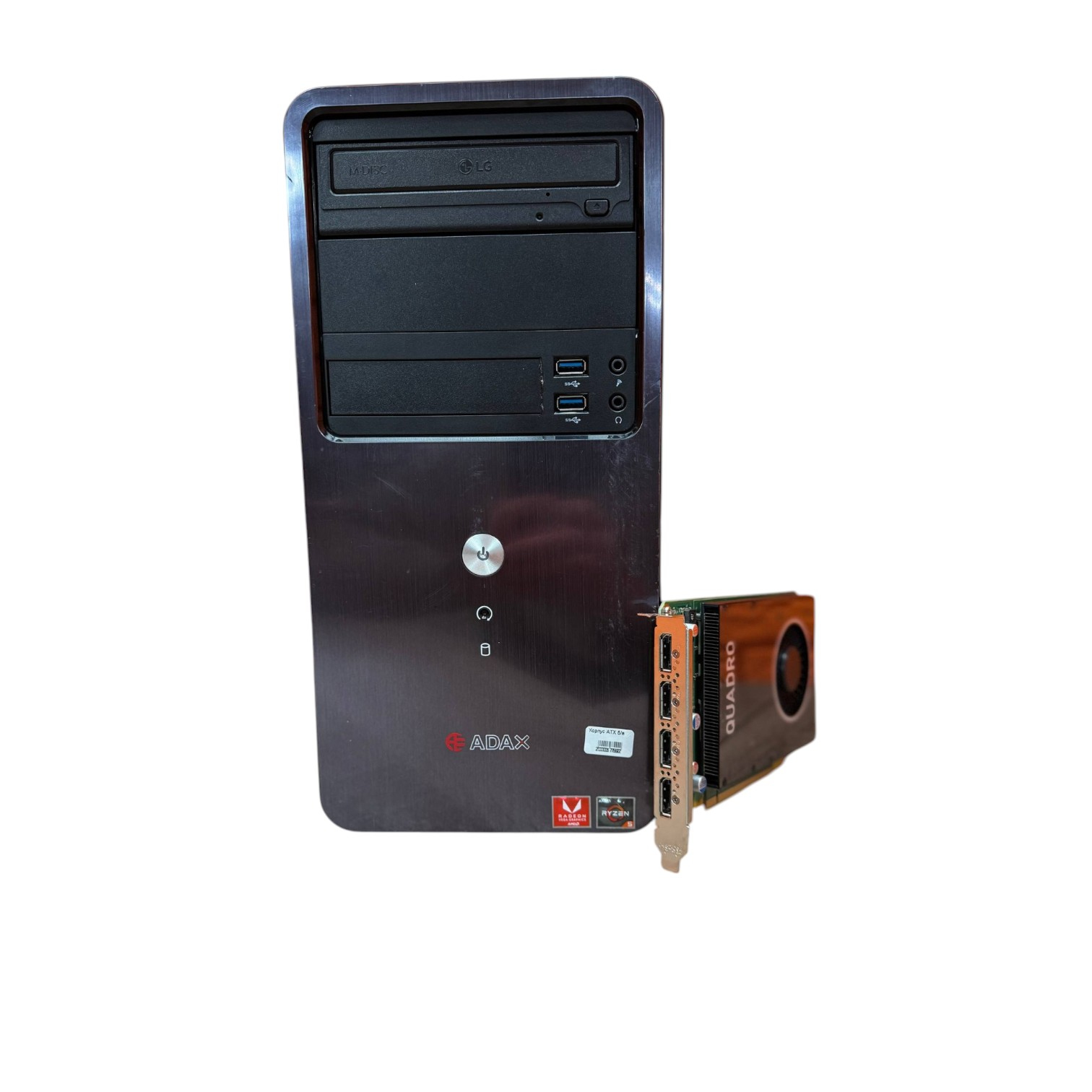 Комп'ютер ігровий Tower, Ryzen 5 2Gen, БЖ FSP 350W, Quadro M2000 4GB GDDR5 00-00018307