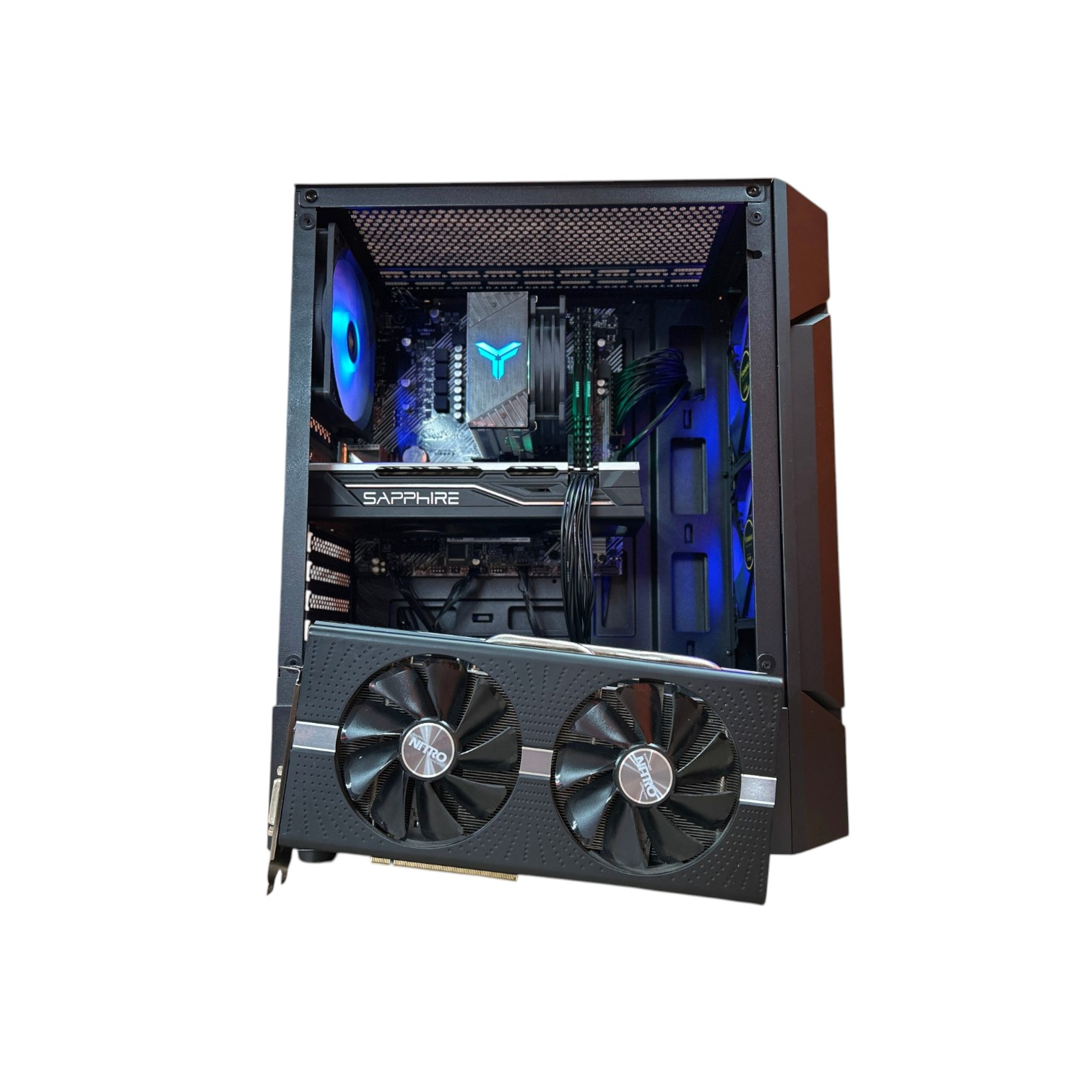 Комп'ютер GAMDIAS AURA GC7 Black Color Miditower NEW, Ryzen 5 1Gen, БЖ 600W, NEW Radeon RX580 8Gb GDDR5 00-00018311