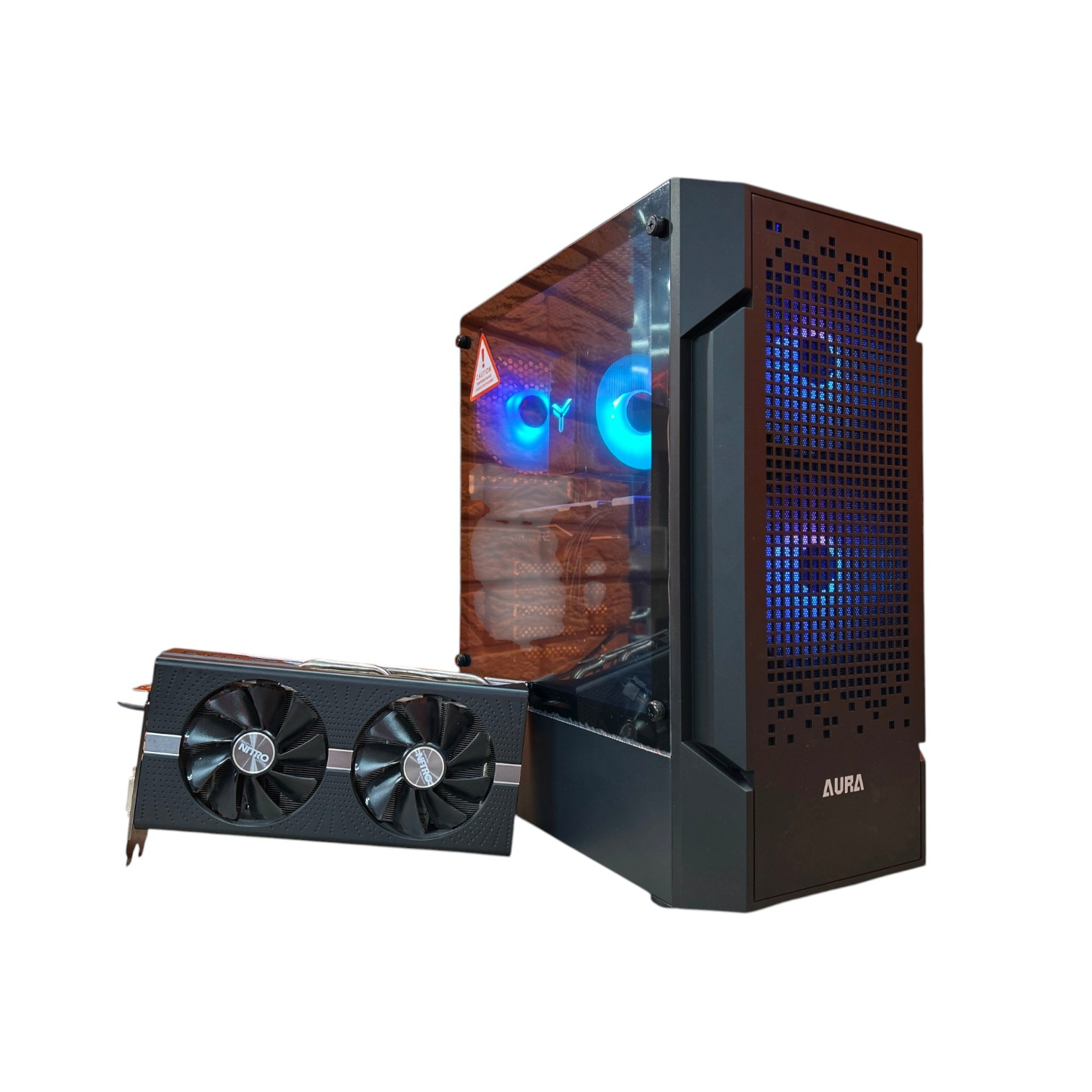Комп'ютер GAMDIAS AURA GC7 Black Color Miditower, Ryzen 5 3Gen, БЖ 600W, Radeon RX580 8Gb GDDR5 00-00018313