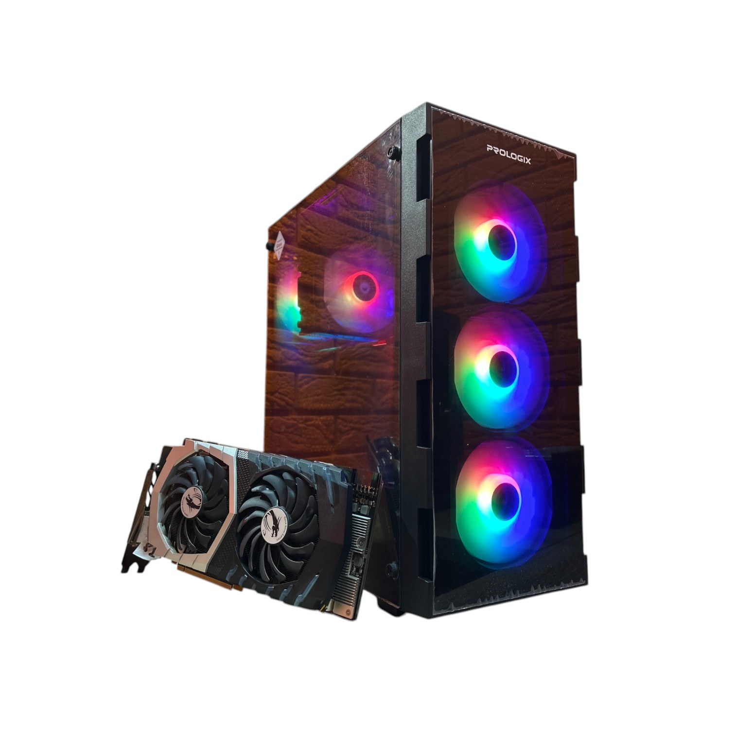 Комп'ютер Prologix E114 Black Color Tower, Ryzen 5 3Gen, БЖ 600W, GF GTX1070 8GB GDDR5 00-00018347