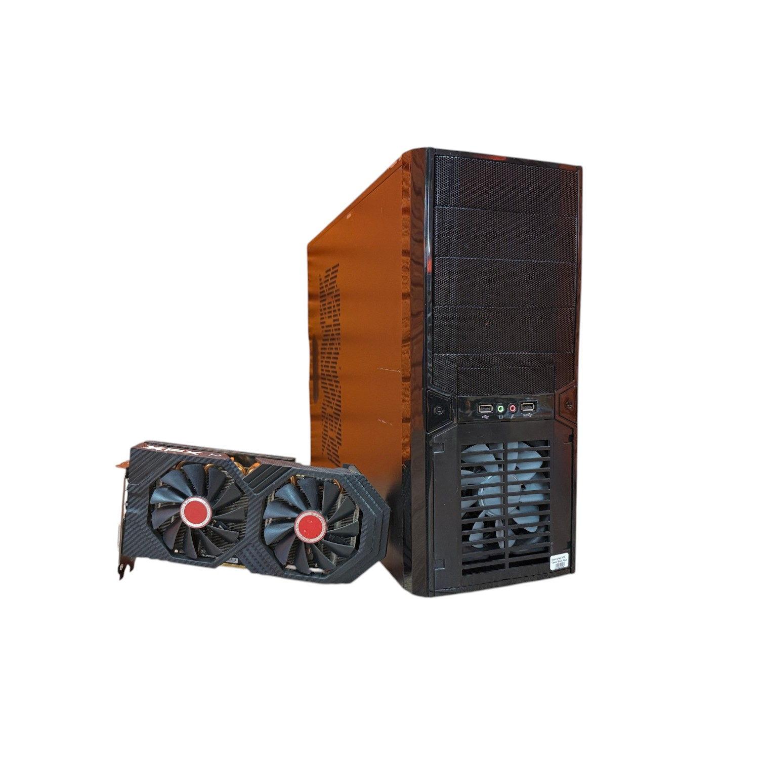 Комп'ютер ATX Game Black Tower, Intel Core i7-4Gen, БЖ 320-400W, Radeon RX570 8GB GDDR5,  32GB DDR3 Dimm 00-00018394