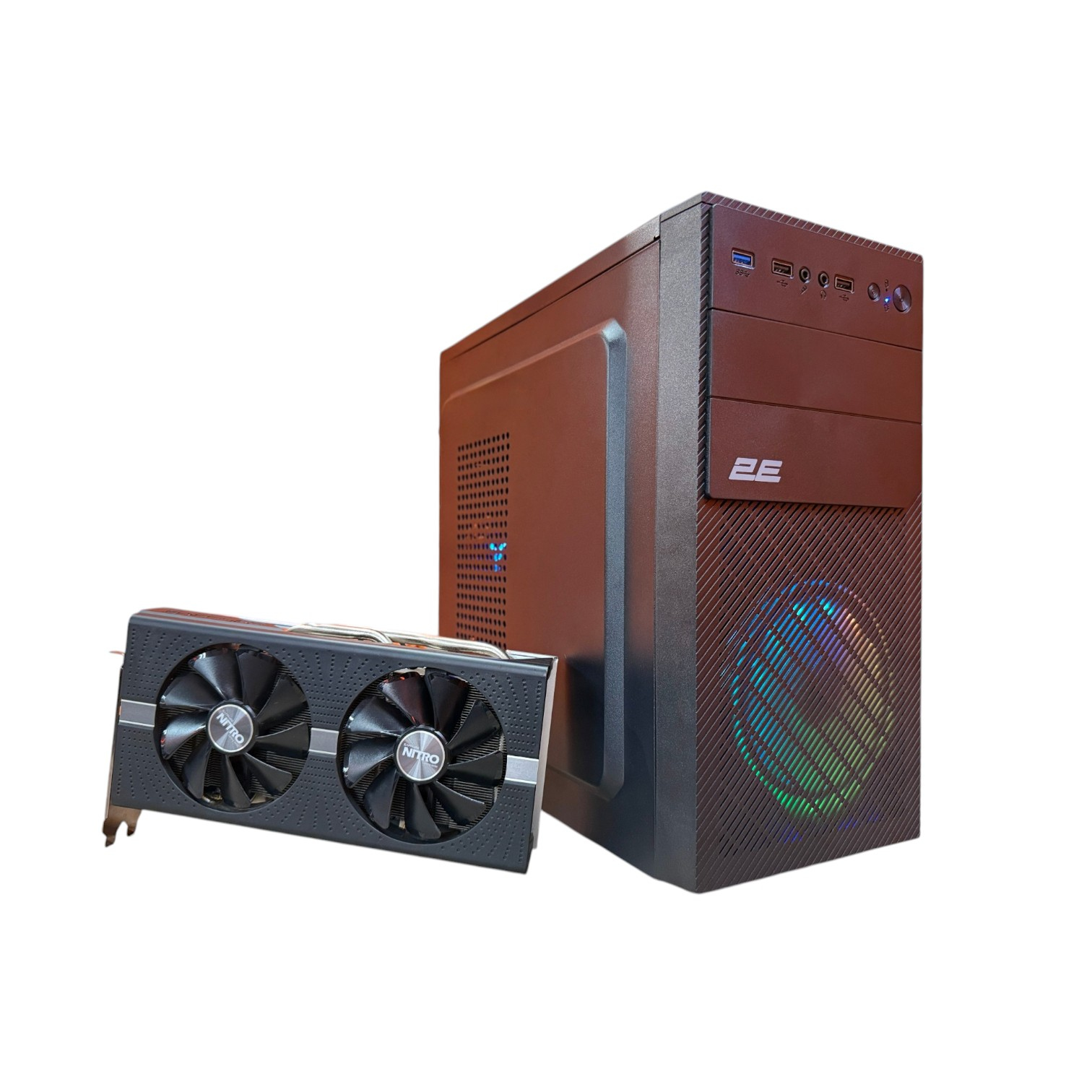 Комп'ютер 2E RD850 Black Color Miditower, Intel Core i7-8Gen, БЖ600W, Radeon RX580 8Gb GDDR5 00-00018569