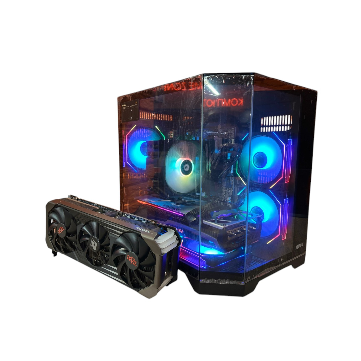 Комп'ютер QUBE CRYSTAL Color Tower Ryzen 5 7Gen, БЖ 850W, Radeon RX 6900 XT Red Devil 16GB GDDR6 00-00018587