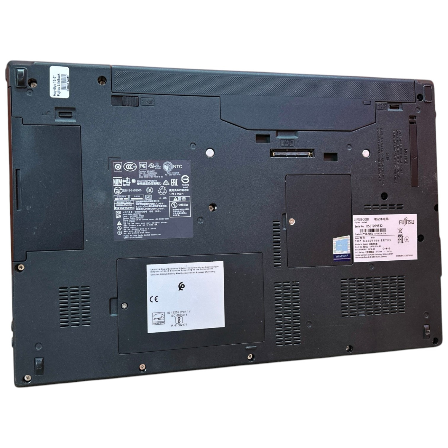 Ноутбук 15.6" Fujitsu Lifebook E756 (1366х768) LED, Intel Core i5-6Gen, Intel HD Graphics 520