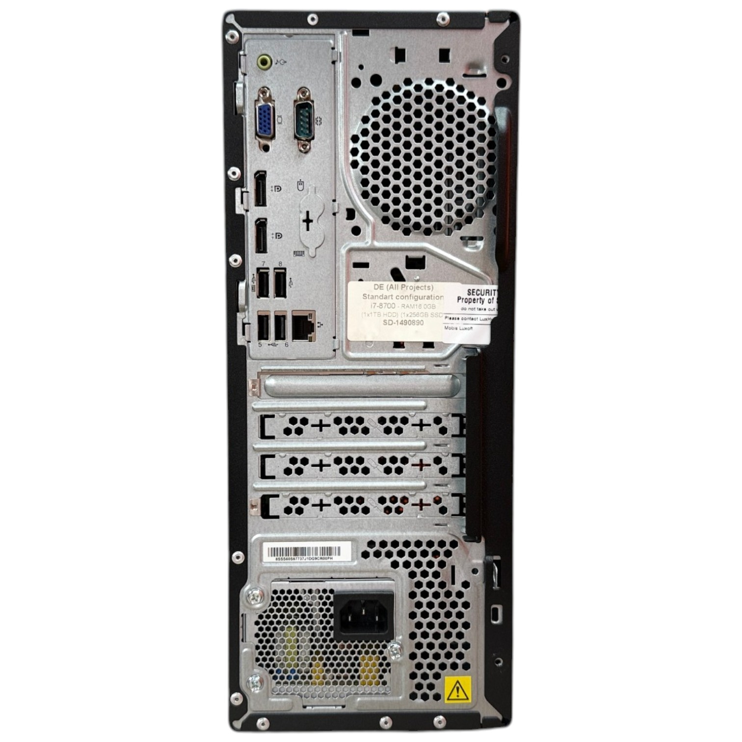 Компьютер Lenovo ThinkCentre M720T MiniTower, Intel Core i5-8Gen, HD Graphics 630, Win 10 Pro