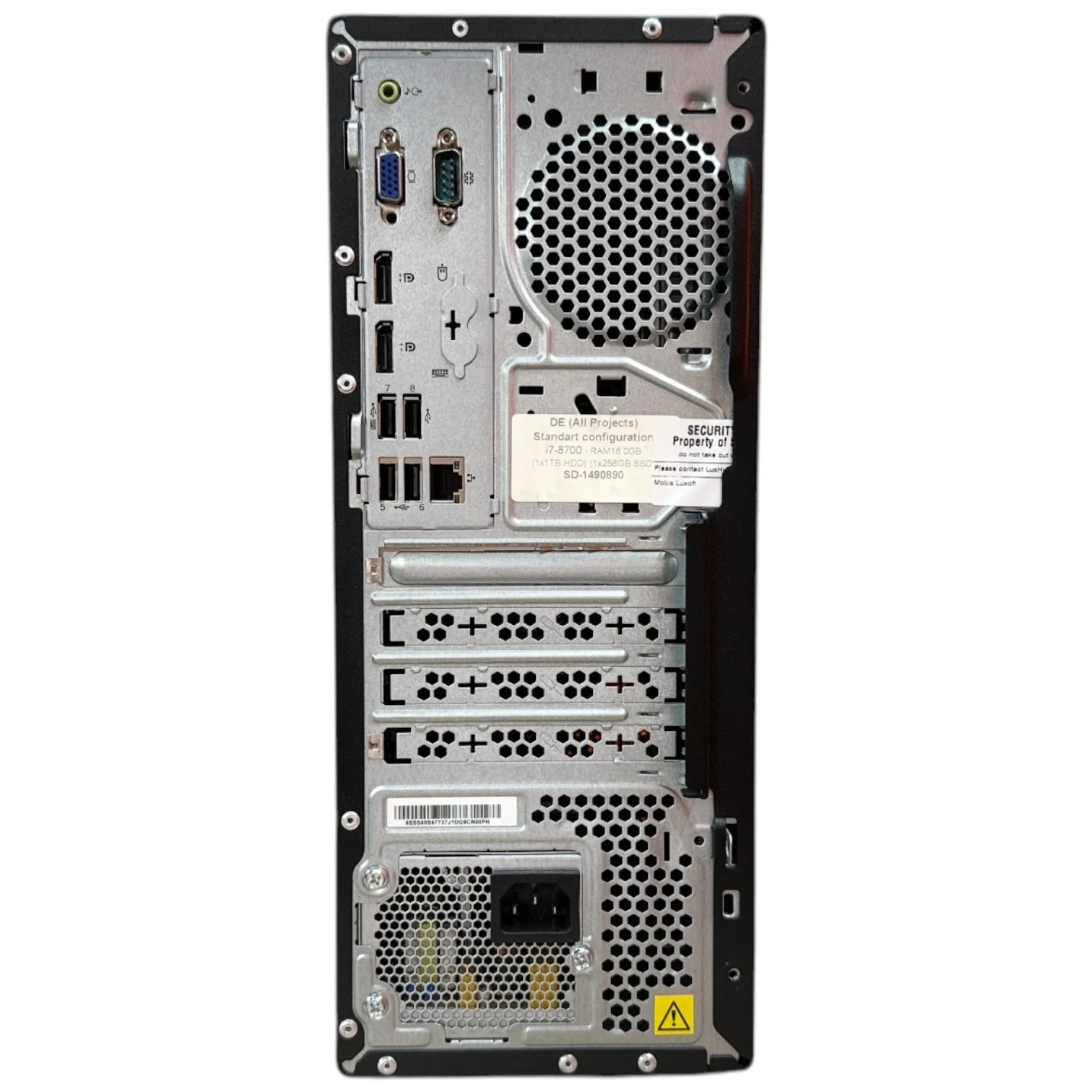 Комп'ютер Lenovo ThinkCentre M720T MiniTower, Intel Core i5-8Gen, HD Graphics 630, Win 10 Pro