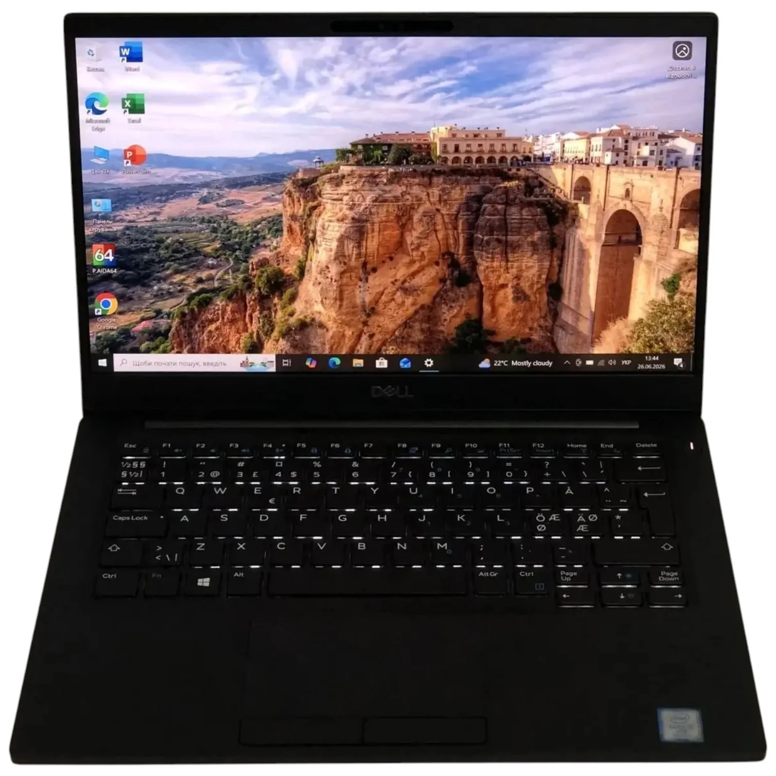 Ноутбук 13,3" Dell Latitude 7390 (1920x1080) IPS, Intel Core i5-8Gen, Intel UHD Graphics 620 00-00021793